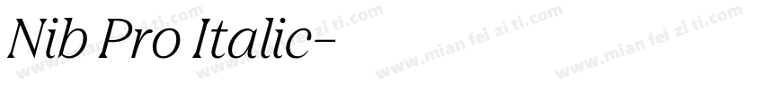 Nib Pro Italic字体转换